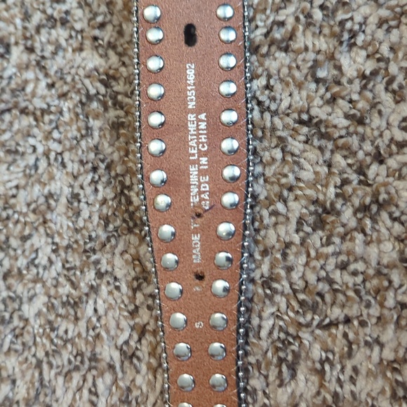 Blazin Roxx Scalloped Rhinestone Cross Croc Print Belt